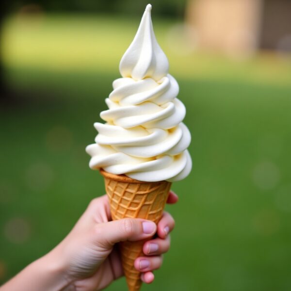 Flux_Dev_Softserve_ice_cream_in_a_waffle_cone_Suitable_for_an__2