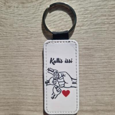 Nahast võtmehoidja fotoga