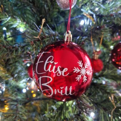 Jõulukuul nimega (plastik)