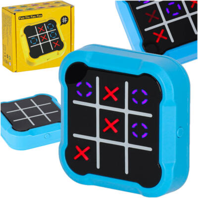 Circle cross cross elektrooniline puzzle mäng tic tac toe kaasaskantav konsool sinine