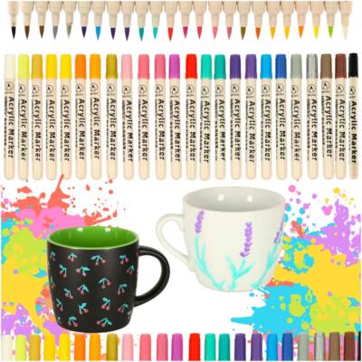 Akrüül kangas markerid kivi marker pliiatsid DIY veekindel markerid 24 tk.