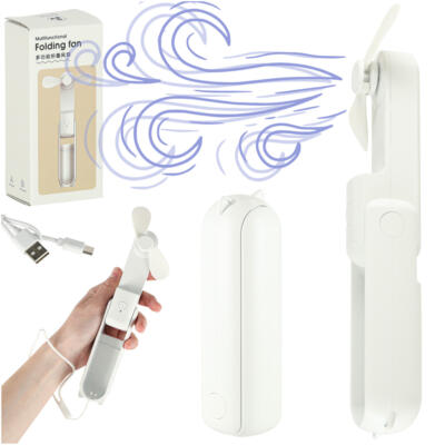 Lauaventilaator mini käeshoitav kokkupandav ventilaator kaasaskantav USB valge
