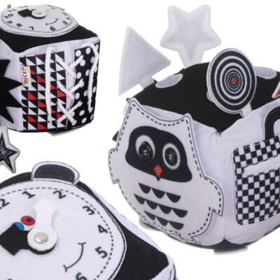 Hariduslik sensoorne kuubik kontrastne pehme taktiline