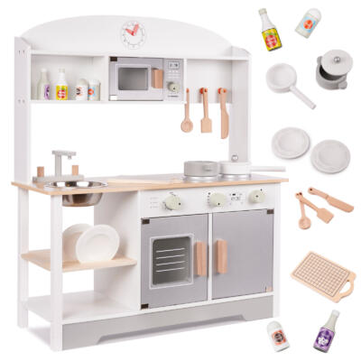 Laste puidust köök MDF MODERN CLASSIC+ tarvikud