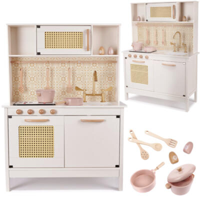 Laste retro MDF puidust köök BOHO aksessuaaridega