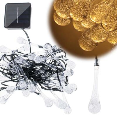 Solar jääpurika aiatuled 6.5m 30LED soe valge