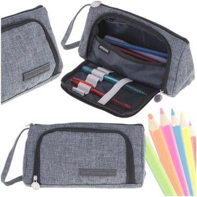 Kooli pliiatsiümbris topelt koti vanity case hall