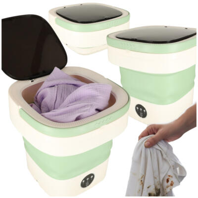 Mini kokkupandav kaasaskantav pesumasin 12L roheline