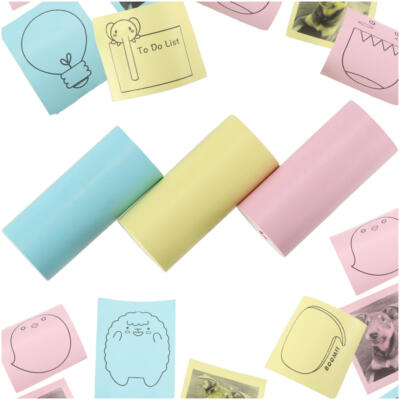 Termopaberirullid miniprinterile 5.7cmx3m 3 tk värviline