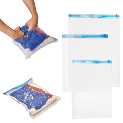 Vaakumrull kotid riietele 9 tk 3 suurust 35x50cm, 40x50cm, 50x70cm