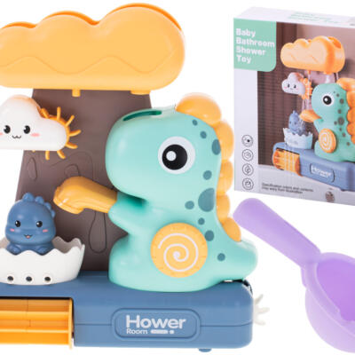 Vannimänguasja dušš koos dinosauruse rulliga