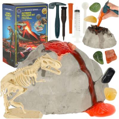 Vulkaanipurse 2in1 eksperiment + dinosaurus