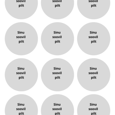 Suhkrupilt - söödav pilt ümmargune