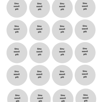 Suhkrupilt - söödav pilt ümmargune