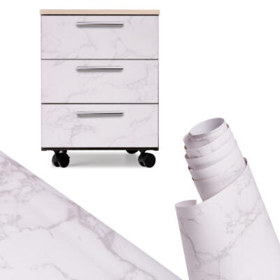 Fooliumrull isekleepuv tapeet spoon valge marmor - magnoolia 1,22x50m