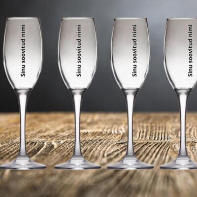 šampanjapokaal Smoke (klaasist) – nimega