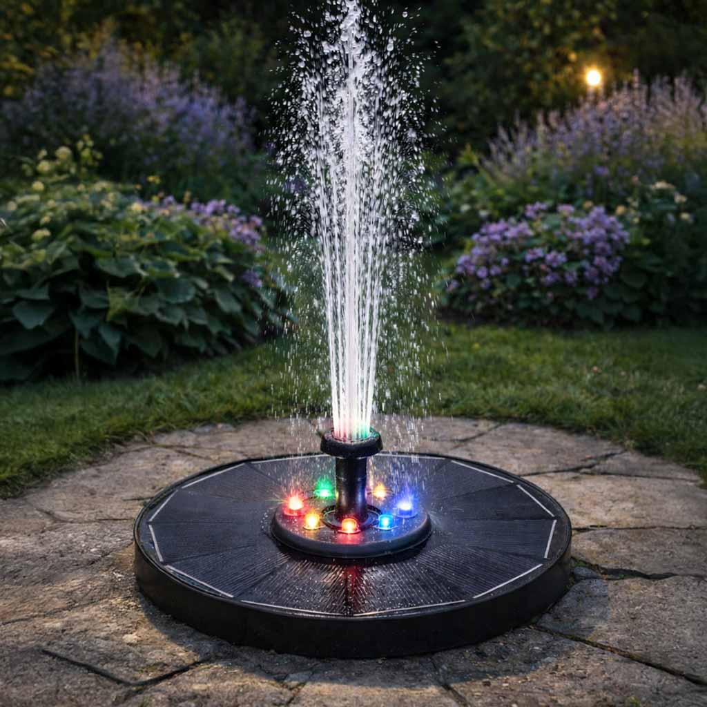 LUARO päikese tiik purskkaevu aed ujuv pump LED RGB 16cm - Image 8