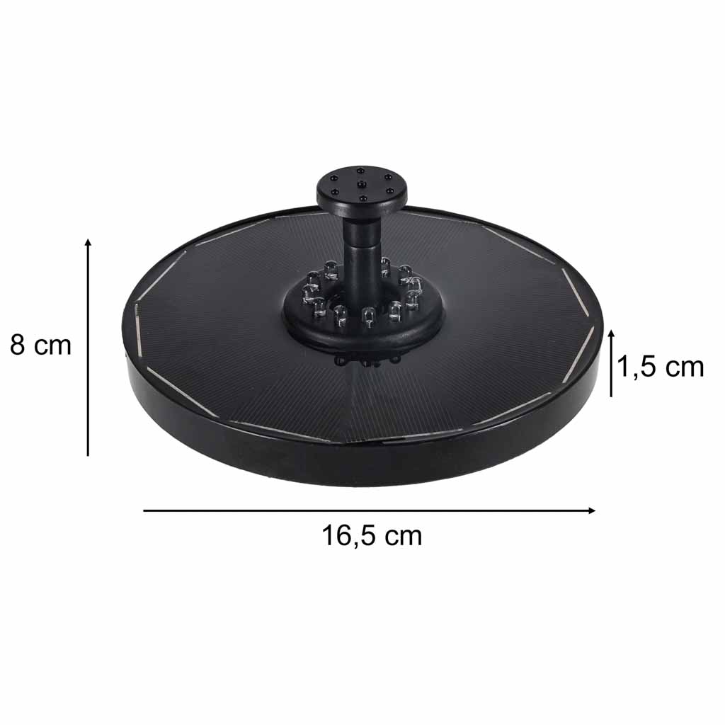 LUARO päikese tiik purskkaevu aed ujuv pump LED RGB 16cm - Image 9