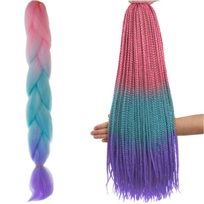 Sünteetilised ombre-patsid roosa/valge/lilla W10341