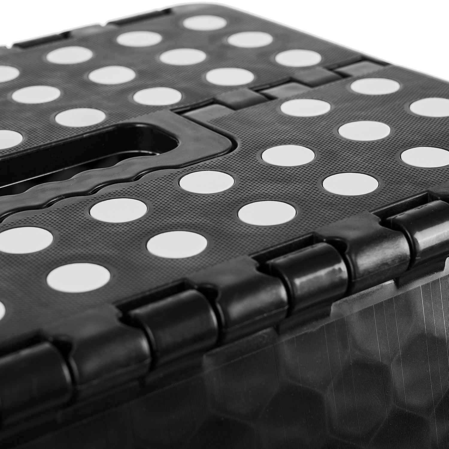 Kokkupandav taburet must-valge 39 cm - Pilt 7