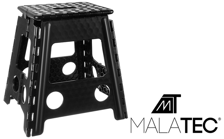 Kokkupandav taburet must-valge 39 cm - Pilt 2