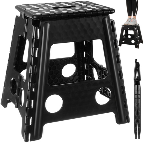 Kokkupandav taburet must-valge 39 cm