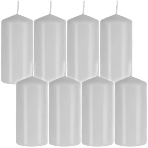 Valge silinderküünal - 8 tk komplekt