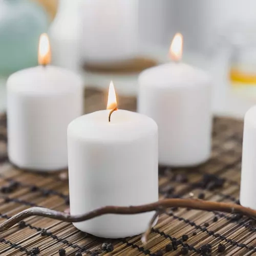 Valge silinderküünal - 8 tk komplekt - Pilt 4