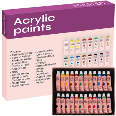 Akrüülvärvid 24 tk 12 ml Maaleo 20363