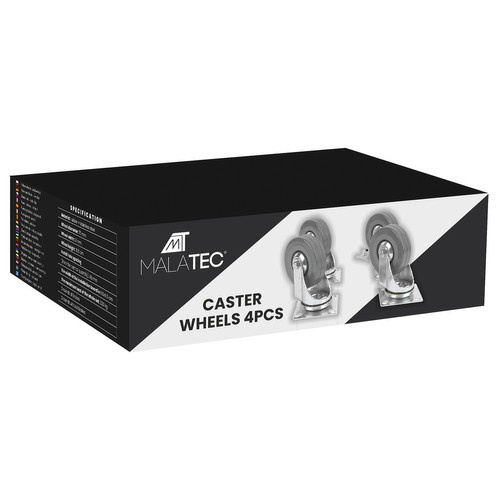 Swivel wheels - set of 4 Malatec 22537 - Pilt 2