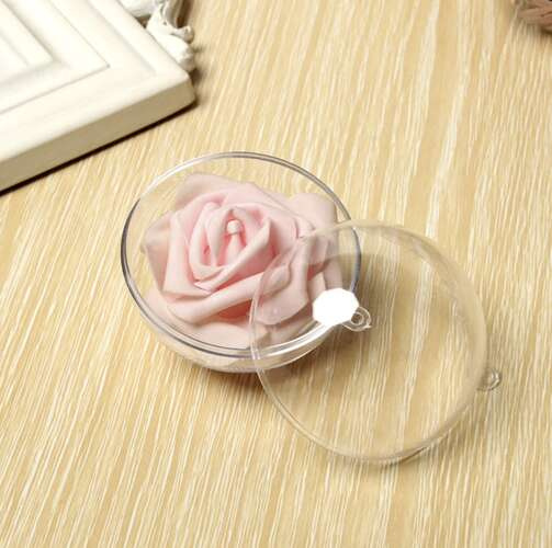 Transparent baubles 10cm - set of 5 Ruhhy 22276 - Pilt 10
