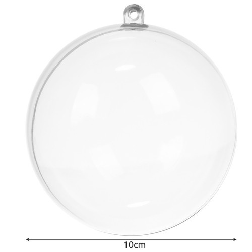 Transparent baubles 10cm - set of 5 Ruhhy 22276 - Pilt 3