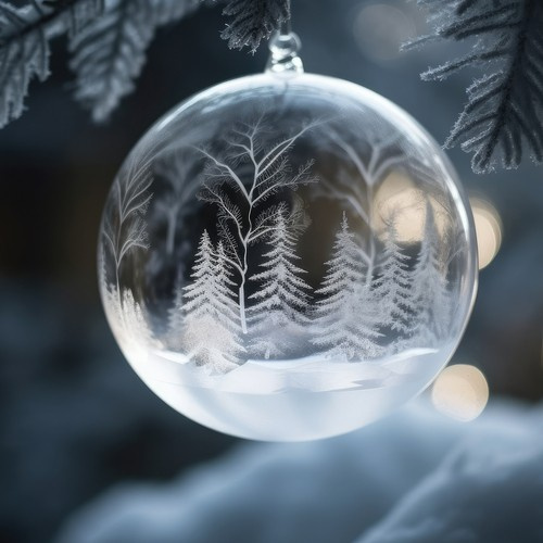 Transparent baubles 10cm - set of 5 Ruhhy 22276 - Pilt 8