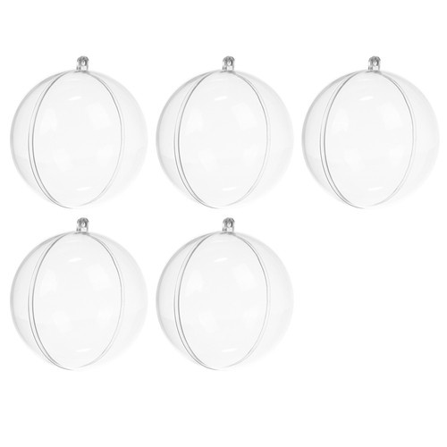 Transparent baubles 10cm - set of 5 Ruhhy 22276 - Pilt 5