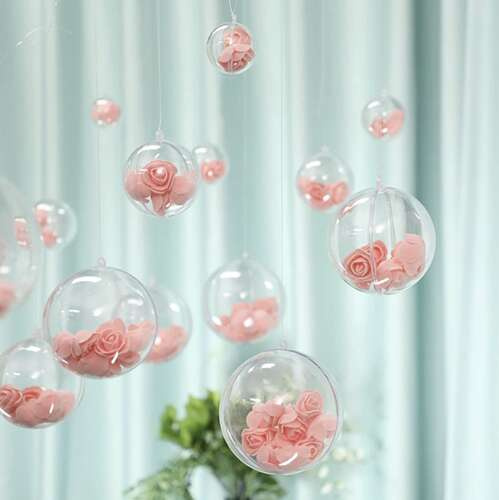 Transparent baubles 12cm set of 10 Ruhhy 22279 - Pilt 9