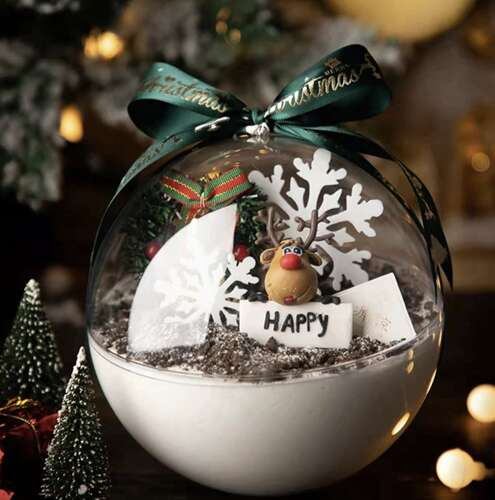 Transparent baubles 12cm set of 10 Ruhhy 22279 - Pilt 7