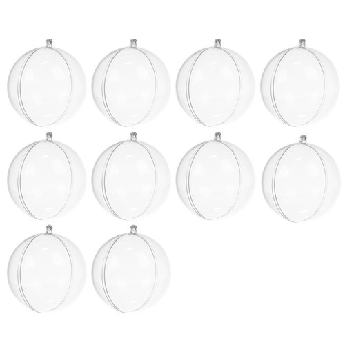Transparent baubles 12cm set of 10 Ruhhy 22279 - Pilt 4