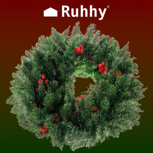 Christmas Wreath for Door Decorative Ornament Ornament 60cm Dense XXL - Pilt 3