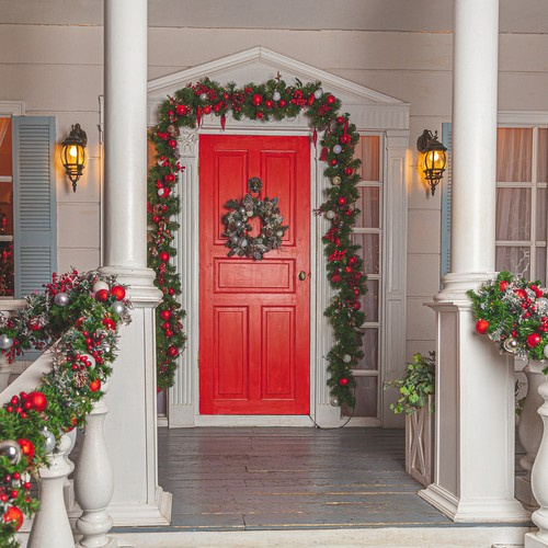 Christmas Wreath for Door Decorative Ornament Ornament 60cm Dense XXL - Pilt 8