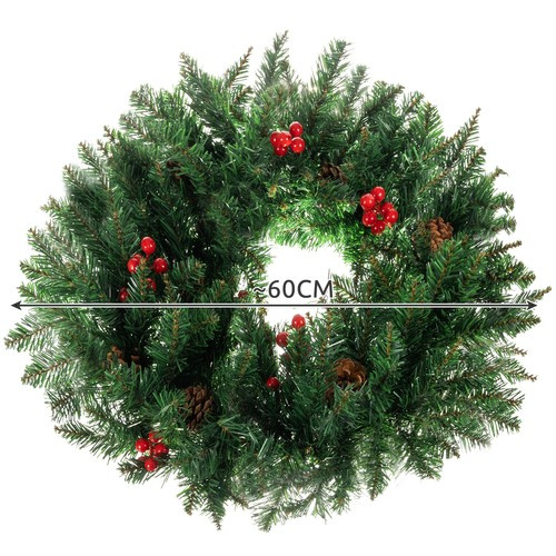 Christmas Wreath for Door Decorative Ornament Ornament 60cm Dense XXL - Pilt 4