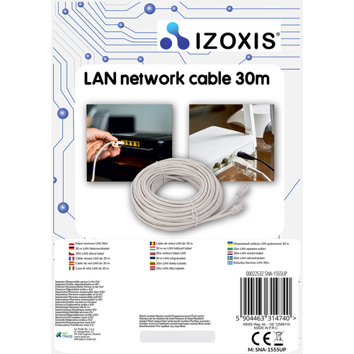 LAN network cable 30m Izoxis 22532 - Pilt 2