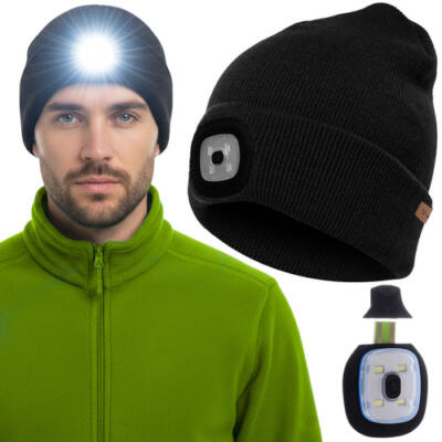 Winter hat with flashlight - black Trizand 22663