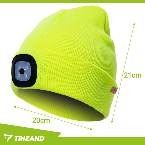 Talvemüts taskulambiga - kollane Trizand 22664 - Pilt 2