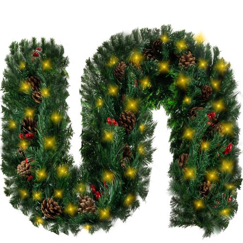 Christmas tree garland 2.7m with LED lights Ruhhy 22322 - Pilt 6