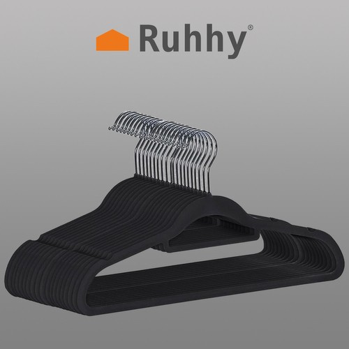 Clothes hanger 20pcs - black Ruhhy 22536 - Pilt 2