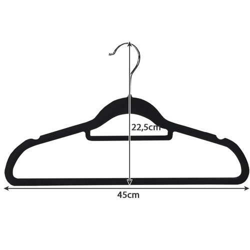 Clothes hanger 20pcs - black Ruhhy 22536 - Pilt 3