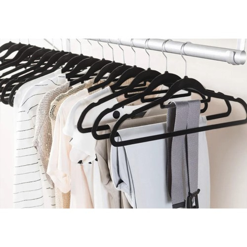 Clothes hanger 20pcs - black Ruhhy 22536 - Pilt 10