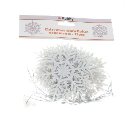 Christmas baubles - snowflakes 12pcs Ruhhy 22516 - Pilt 10