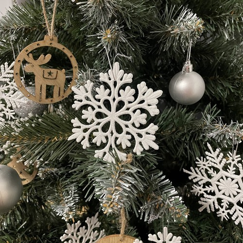 Christmas baubles - snowflakes 12pcs Ruhhy 22516 - Pilt 6