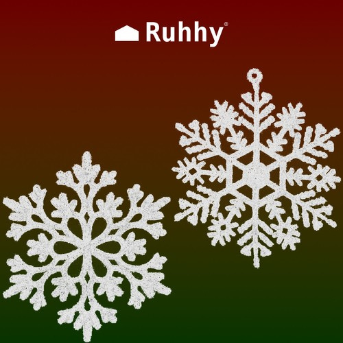 Christmas baubles - snowflakes 12pcs Ruhhy 22516 - Pilt 2